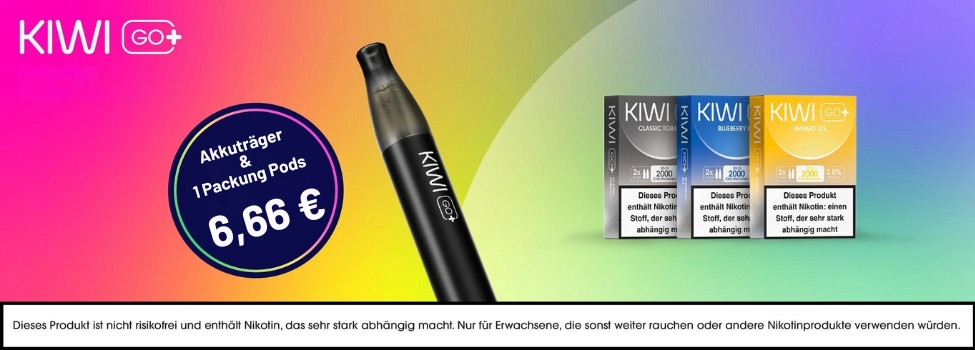 Kiwi Go Plus Aktion - 6,66 Euro für Gerät mit Pods