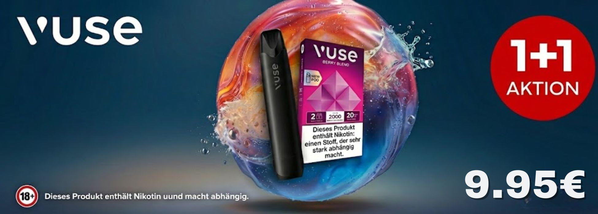 Vuse Aktion 1 plus 1 für 9,95 Euro