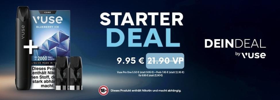 Vuse Aktion 1 plus 1 für 9,95 Euro