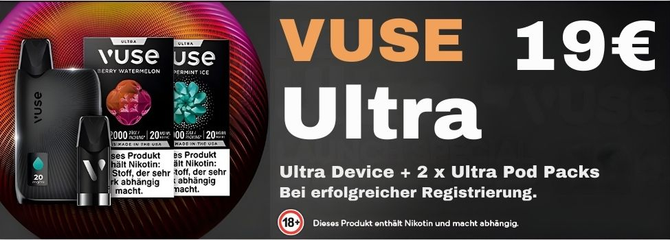 Vuse Ultra - Die smarte Art zu Vapen! Ab sofort erhältlich