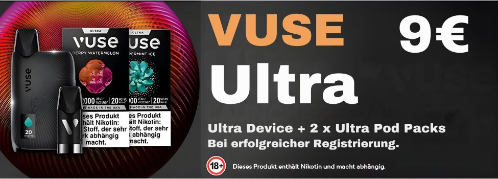 Vuse Ultra - Die smarte Art zu Vapen! Ab sofort erhältlich