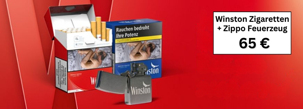 Winston Zippo Feuerzeug mit Winston Zigaretten