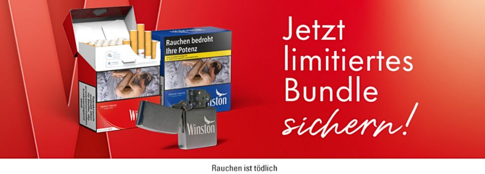 Winston Zippo Feuerzeug mit Winston Zigaretten im Bundle