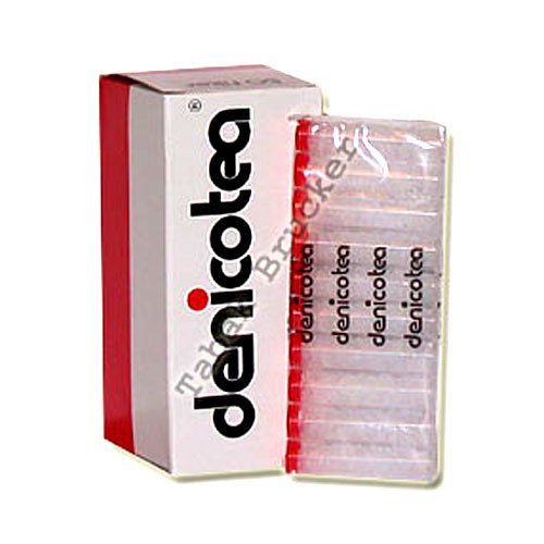 Box mit 10 Denicotea-Filtern Denicotea Zigarettenspitze Extra Slimline schwarz//schwarz inkl