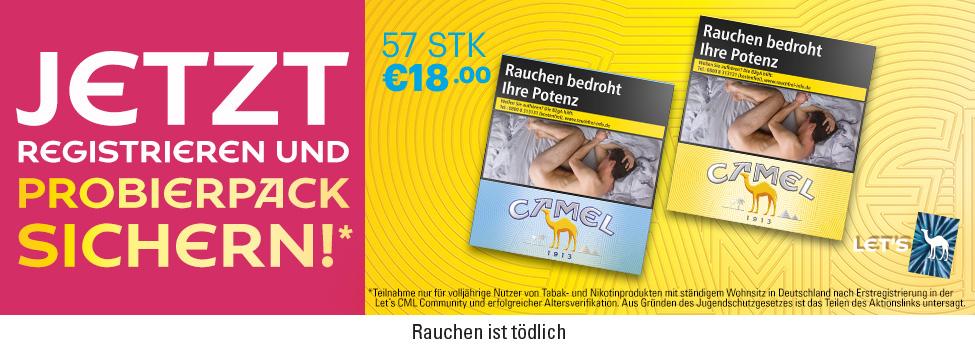 Camel 18 Euro Packung Gratis sichern - nur für kurze Zeit!!!