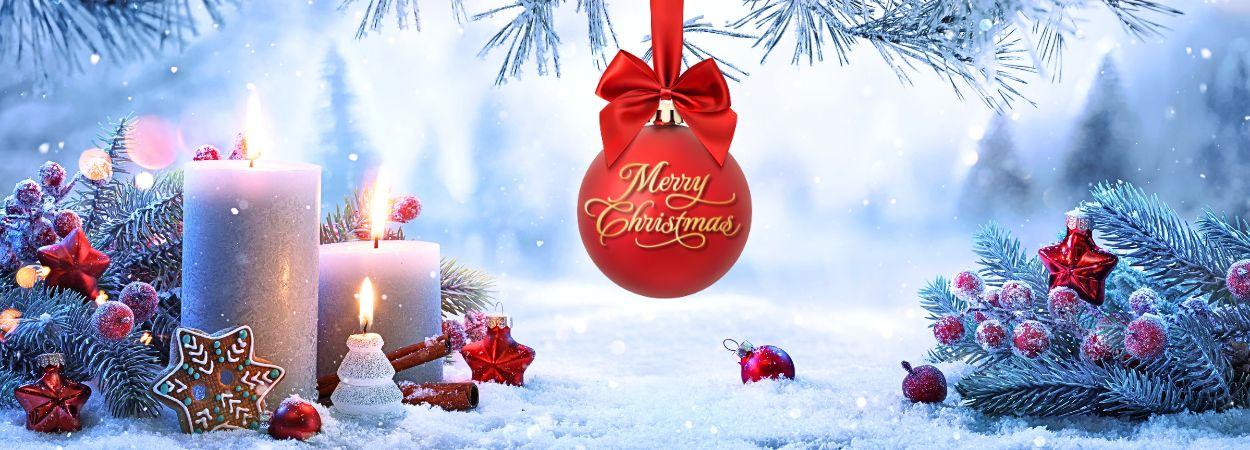 Weihnachtsdekoration mit Merry Christmas Gruß Weihnachtdekoration mit Merry Christmas Gruß