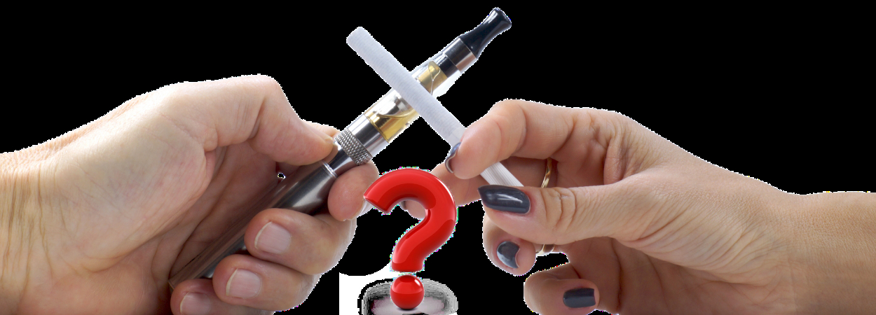 E-Zigarette und Tabak-Zigarette