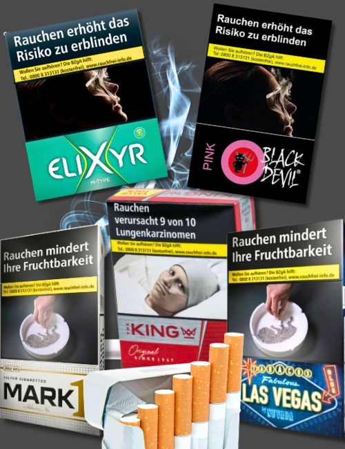 unterschiedliche Zigarettenmarken