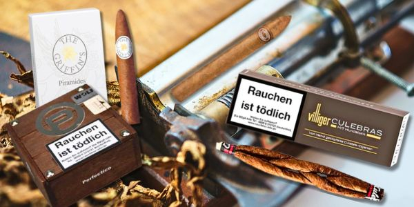 Culebras, Belicoso, Torpedo, Perfectos und Piramide Zigarre mit Zigarrenroller