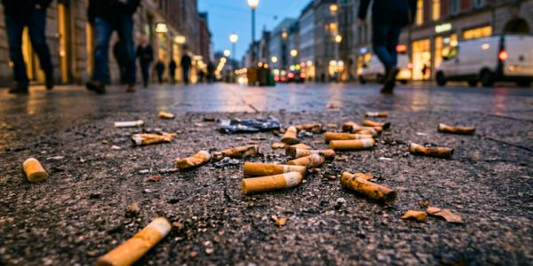 Zigarettenstummel auf der Straße