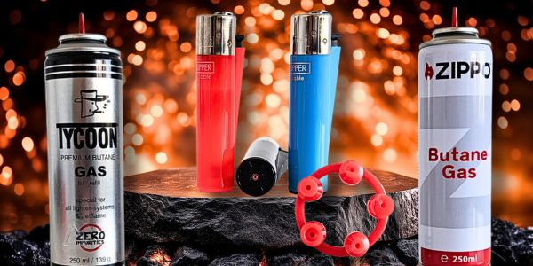 Zippo Butane Gas mit austauschbaren Aufsätzen und Feuerzeuge Zippo Butane Gas mit austauschbaren Aufsätzen und Feuerzeuge