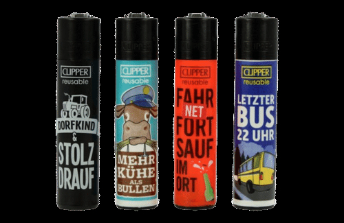 Clipper Feuerzeuge Sprüche Dorfleben