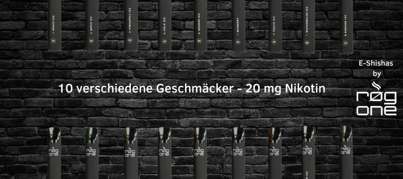 Informationen der Rog One E-Shisha Informationen sowie Geschmäcker der Rog One E-Shisha