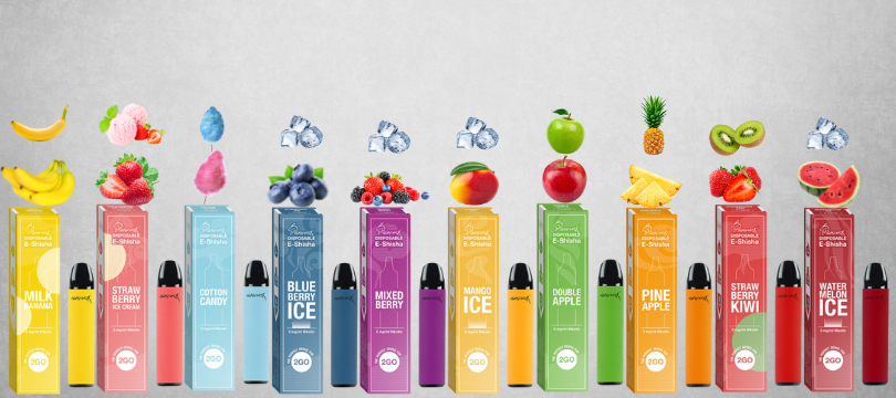 Geschmacksrichtungen der Shark E-Shisha Shark E-Shisha und seine Geschmäcker