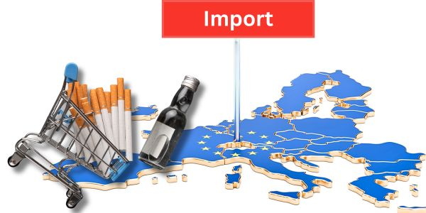 Import-Export von Alkohol und Zigaretten