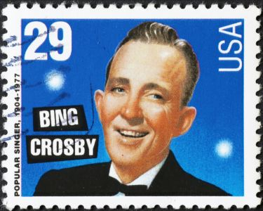 US Sänger Bing Crosby auf Briefmarke US Sänger Bing Crosby auf Briefmarke