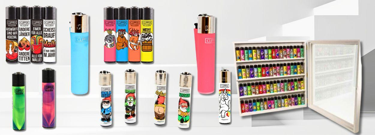 Clipper-Feuerzeuge mit verschiedenen Motiven Clipper-Feuerzeuge mit verschiedenen Motiven