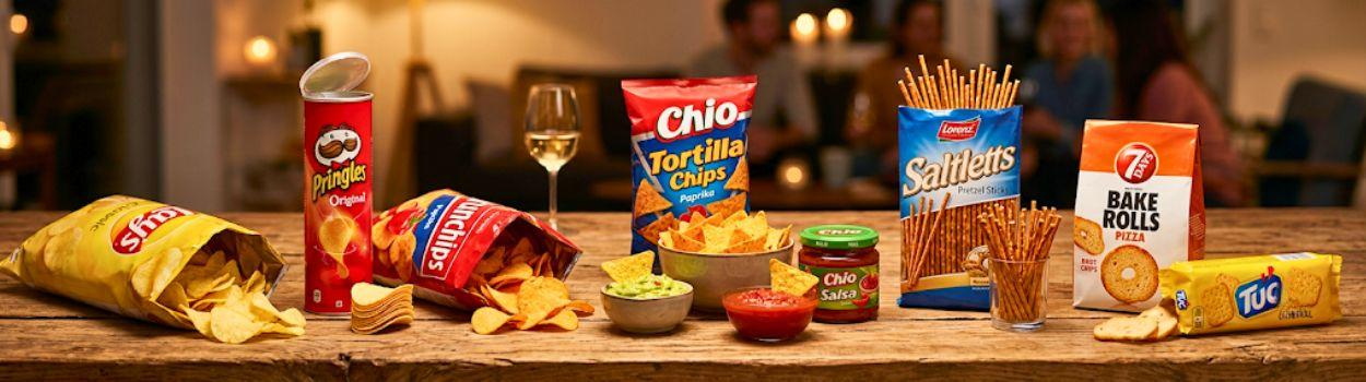 [KI-generiert] Chips-Sorten in verschiedenen Geschmacksrichtungen