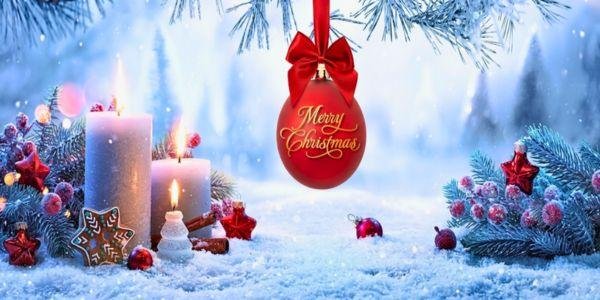Weihnachtsdekoration mit Mary Christmas Gruß