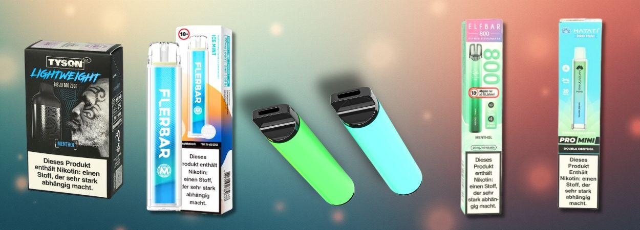 Einweg E-Zigarette mit Mentholgeschmack
