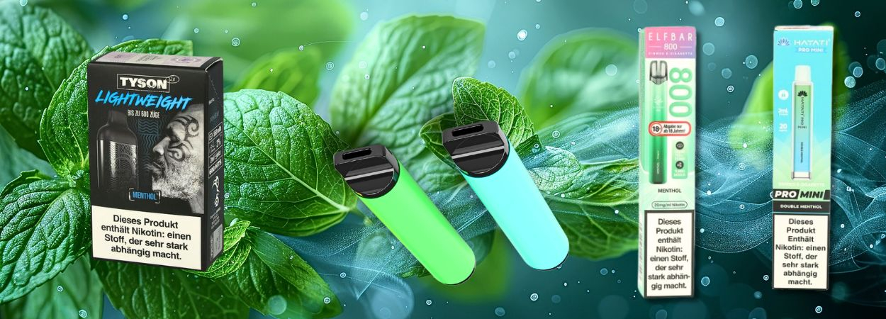 Einweg E-Zigaretten mit Mentholgeschmack Einweg E-Zigarette mit Mentholgeschmack