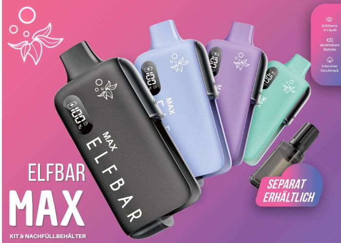 Elfbar Max mit 10ml Prefilled Pod Elfbar Max mit 10ml Prefilled Pod