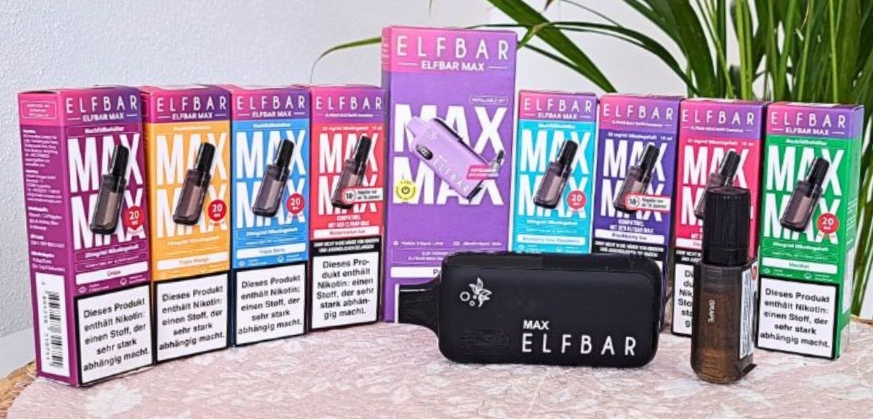 Verschiedene Sorten Elfbar Max