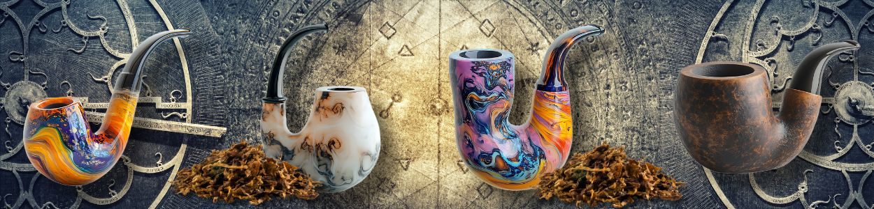 farbenfrohes Pfeifensortiment