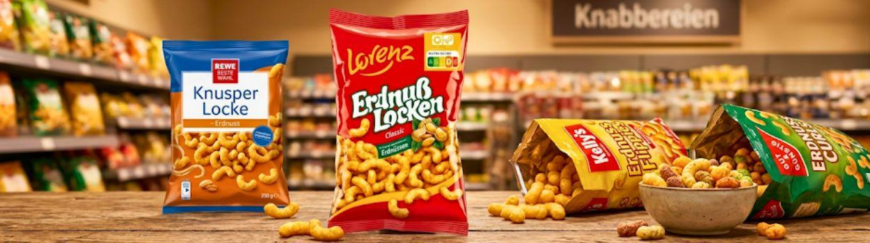 [KI-generiert] Erdnusslocken von unterschiedlichen Herstellern