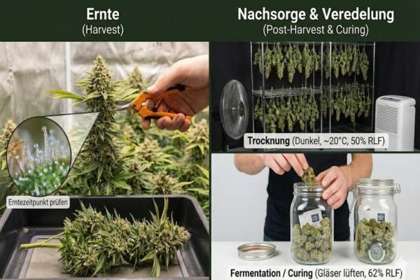 Ernte und Nachsorge von Hanf Ernte und Nachsorge von Hanf