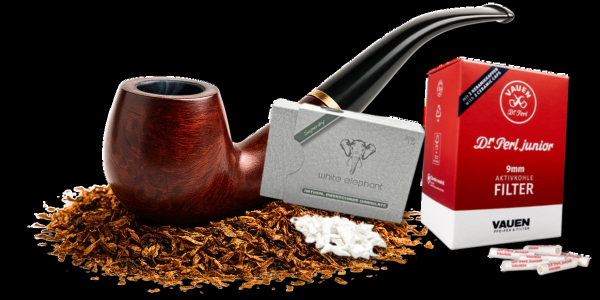 Pfeife mit white elephant Granulat und Filter von Vauen Pfeife mit white elephant Granulat und Filter von Vauen