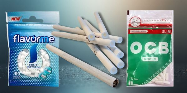 Filtertips und Zigaretten mit hohlem Filter Filtertips und Zigaretten mit hohlem Filter