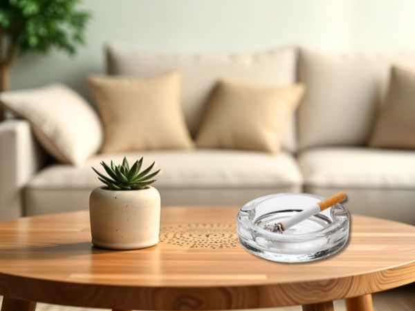 Zigarette im Aschenbecher