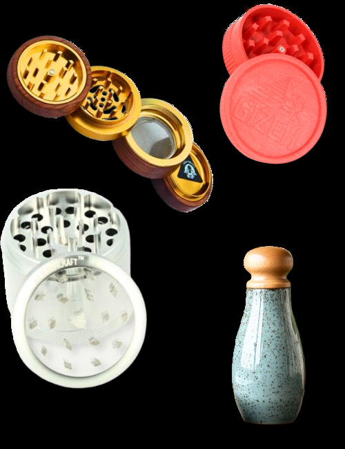 Unterschiedliche Materialien vom Grinder Unterschiedliche Materialien vom Grinder