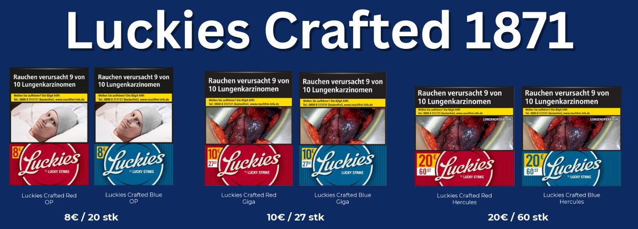 Luckies Crafted Red und Blue 1871 Zigaretten Luckies Crafted Red und Blue 1871 Zigaretten