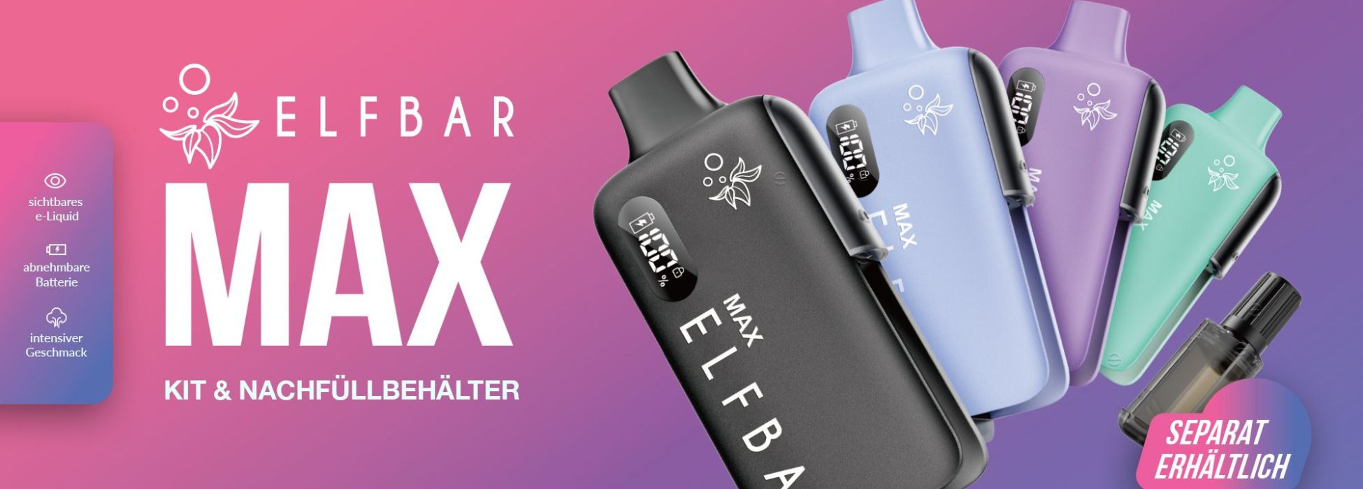 Elfbar Max mit austauschbarem Akku