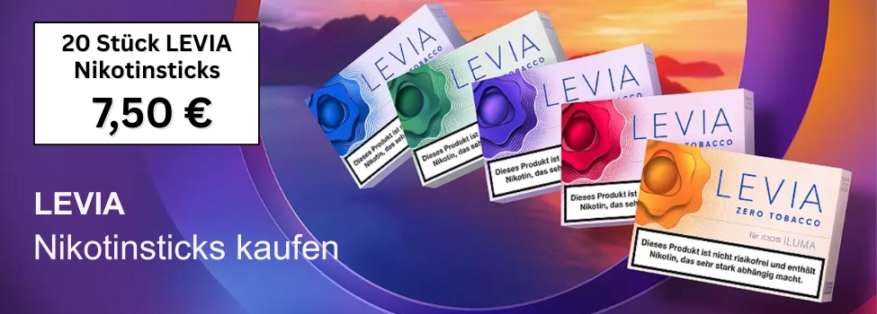 Levia Iqos Nikotin Sticks für Iluma IQOS Gerät - mit und ohne Nikotin