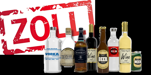 Zoll und Spirituosen