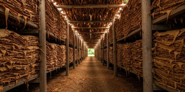 Lagerung der Tabakblätter nach dem fermentieren