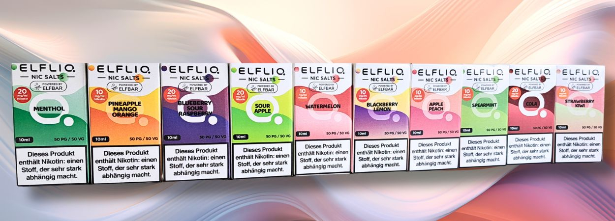 Auswahl an verschiedenen Sorten von Elfliq