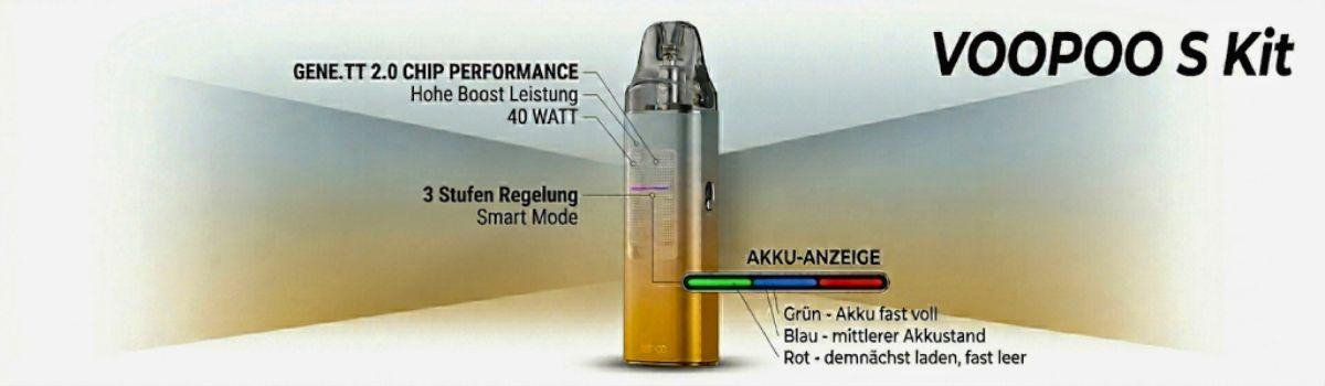 Technische Spezifikationen Voopoo S Kit Technische Spezifikationen Voopoo S Kit