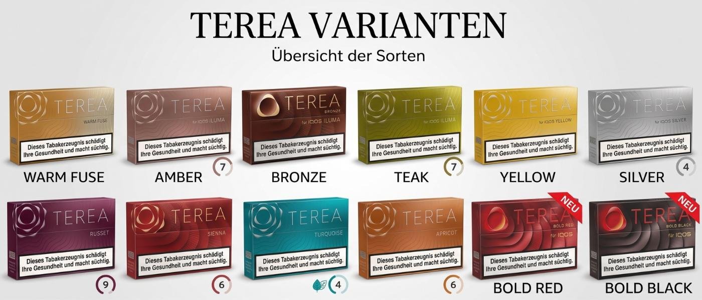 Iqos TEREA Sorten Übersicht Iqos TEREA Sorten Übersicht- einfach online bestellen