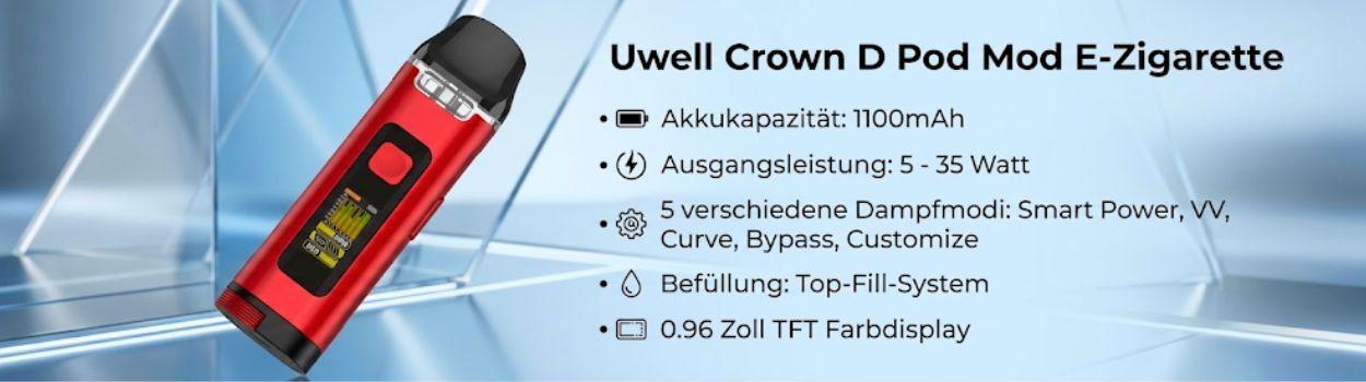 [KI-generiert] E-Zigarette Uwell Crown D Pod Mod System