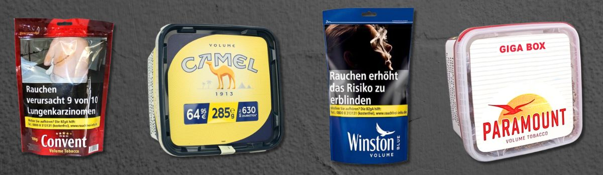 Volumentabak verschiedener Marken zum stopfen von Zigaretten Volumentabak verschiedener Marken zum stopfen von Zigaretten