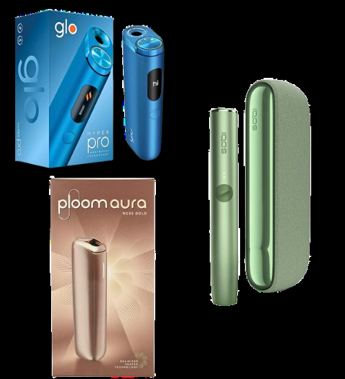 Tabakerhitzer Glo, IQOS und Ploom