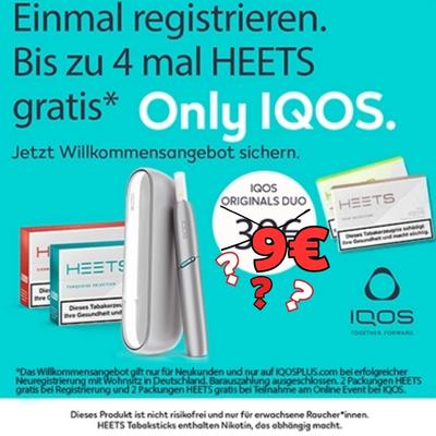 IQOS Registrierung und bis zu 4 Packungen HEETS gratis erhalten