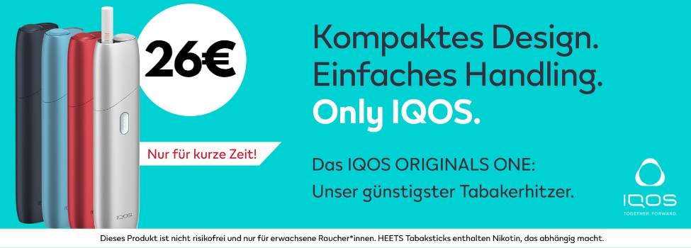 IQOS ONE Tabakerhitzer für 26 Euro online kaufen - Nur für kurze Zeit erhältlich